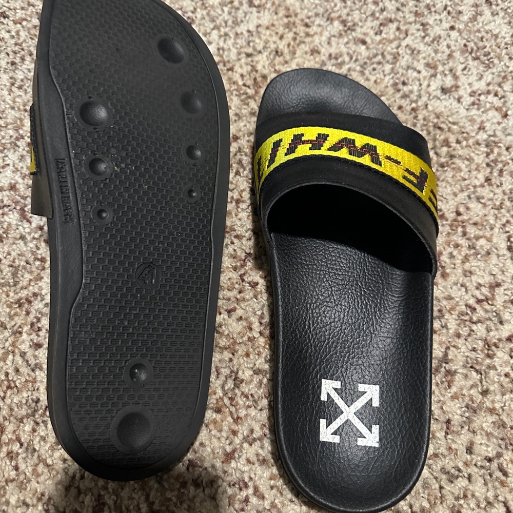 Off- White Sliders “Black Yellow” - image 1